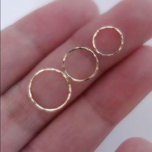 Hammered 14kRose Gold Nose Ring